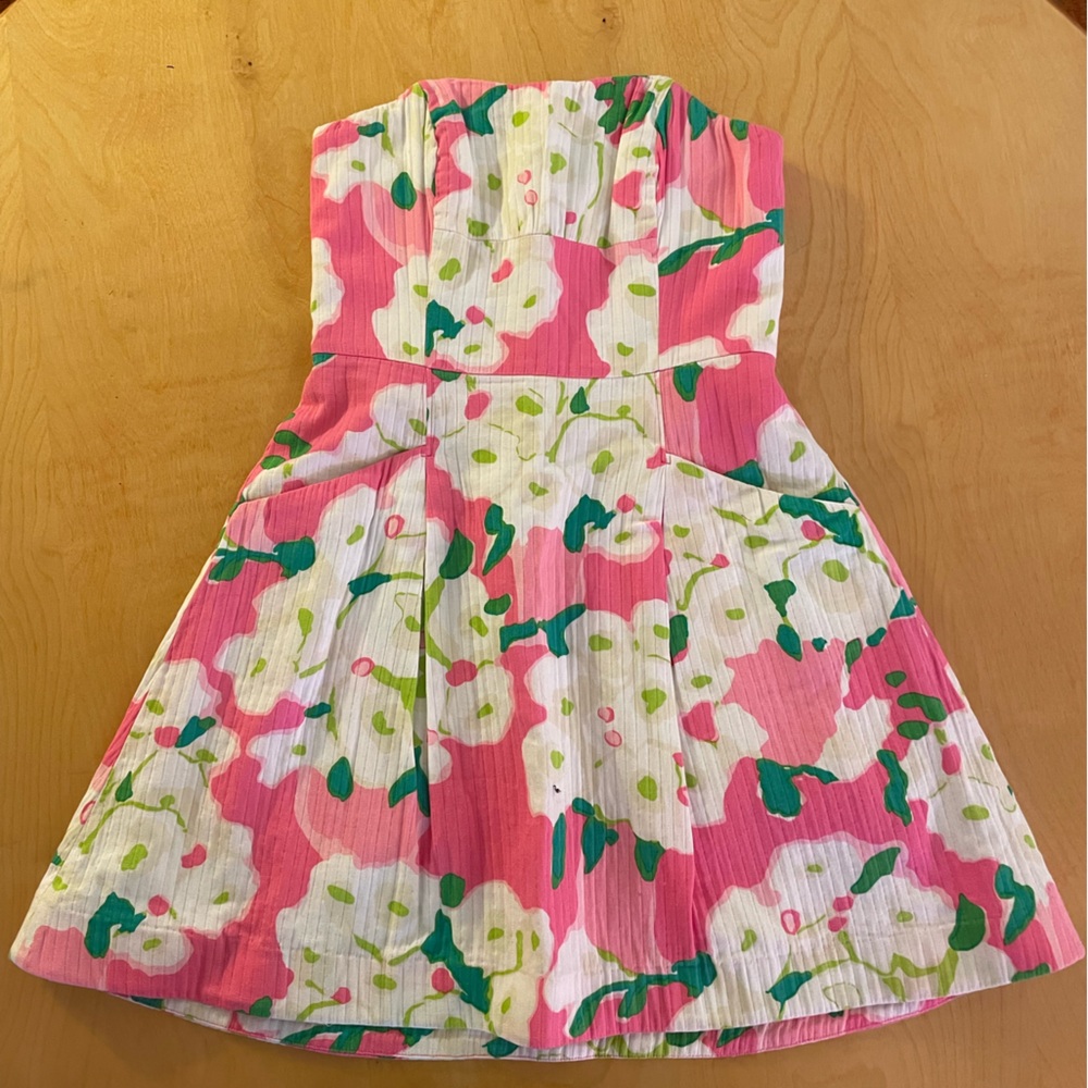 Lilly Pulitzer Pink and White Floral Mini Dress